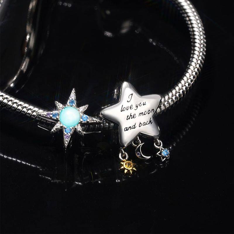 Gnoce Sparkling Glow-in-the-Dark Star Charm