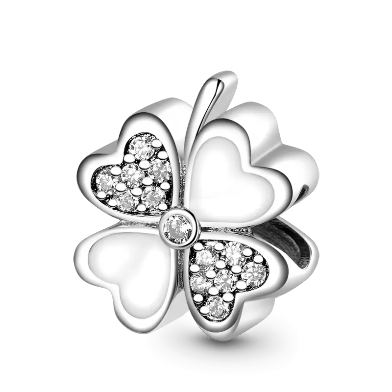 Gnoce Lucky Four-leaf Clover Engravable Charm
