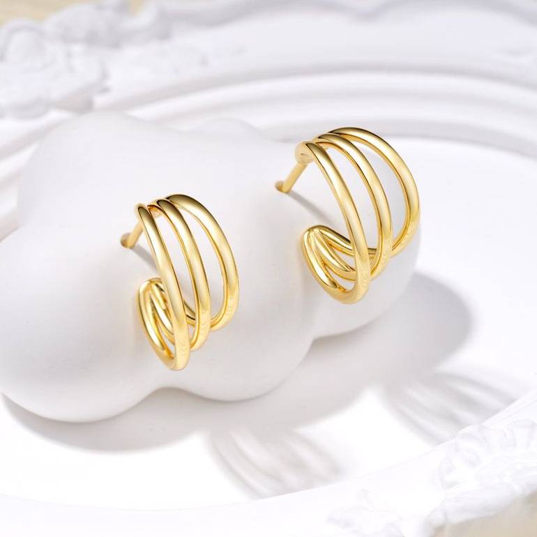 Gnoce Triple Echo Hoops Earrings