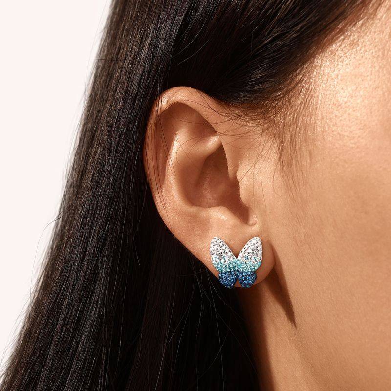 Gnoce Blue Gradient Butterfly Earrings