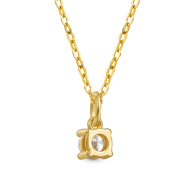 Gnoce Solitaire Diamond Pendant Necklaces
