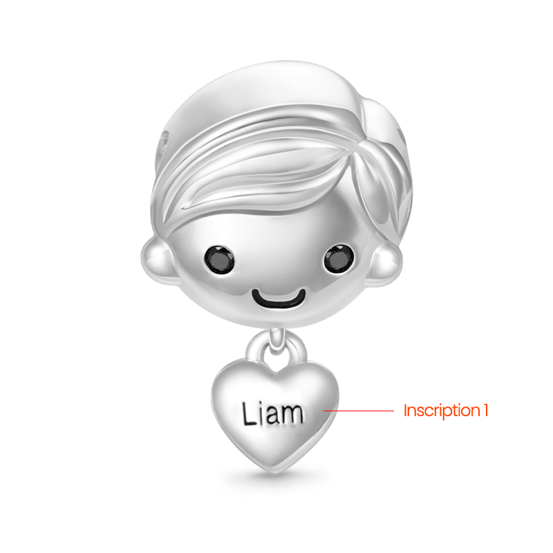 Gnoce Love Little Boy Engravable Charm