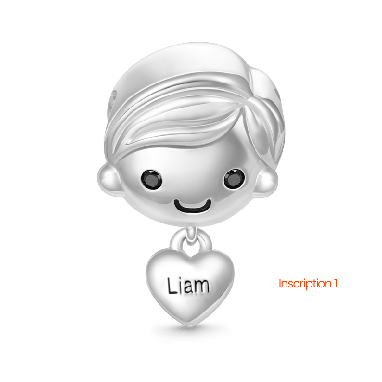 Gnoce Love Little Boy Engravable Charm