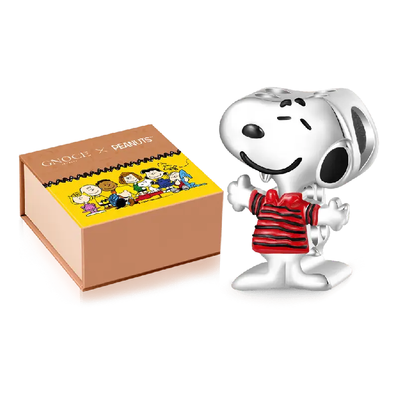 Gnoce Peanuts Snoopy Striped Short-sleeve Charm