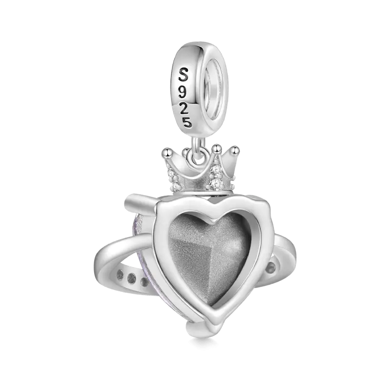 Gnoce Planet Crown Heart Pendant Dangle Charm