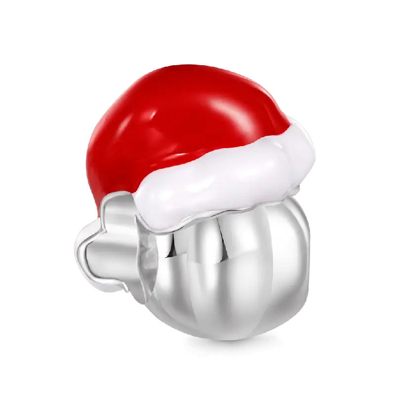 Gnoce Santa Hat Winking Smiley Pumpkin Charm
