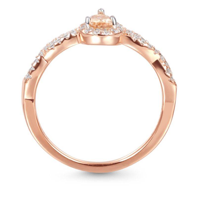 Gnoce Twisted Teardrop Promise Ring