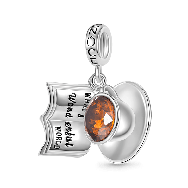 Gnoce Leisure Time Coffee Cup & Book Pendant Dangle Charm