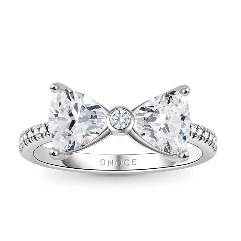 Gnoce Sparkling Bow Tie Ring
