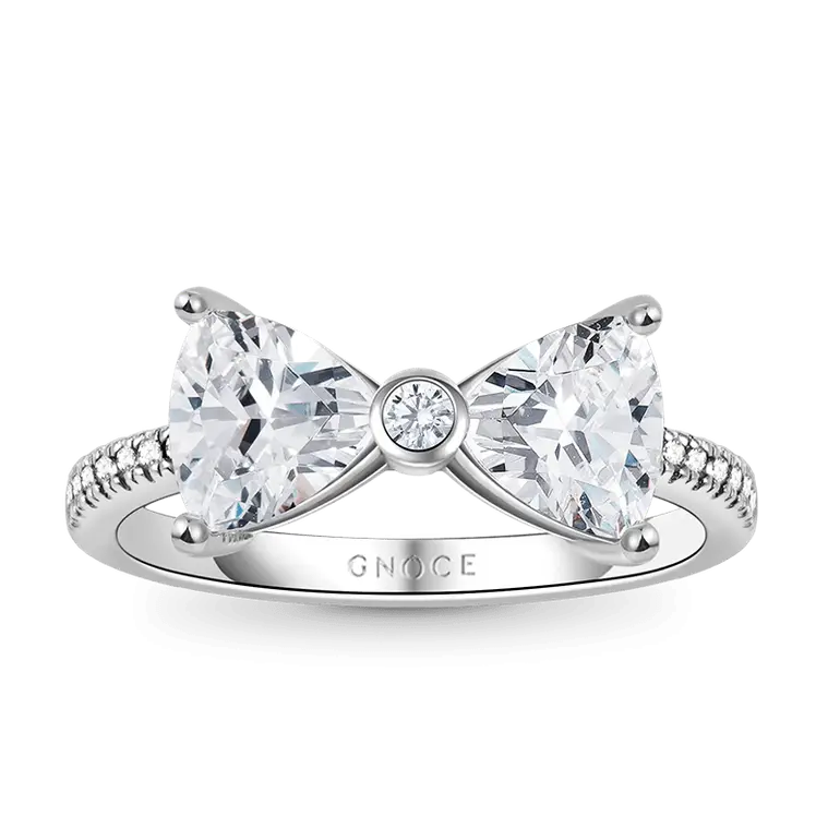 Gnoce Sparkling Bow Tie Ring
