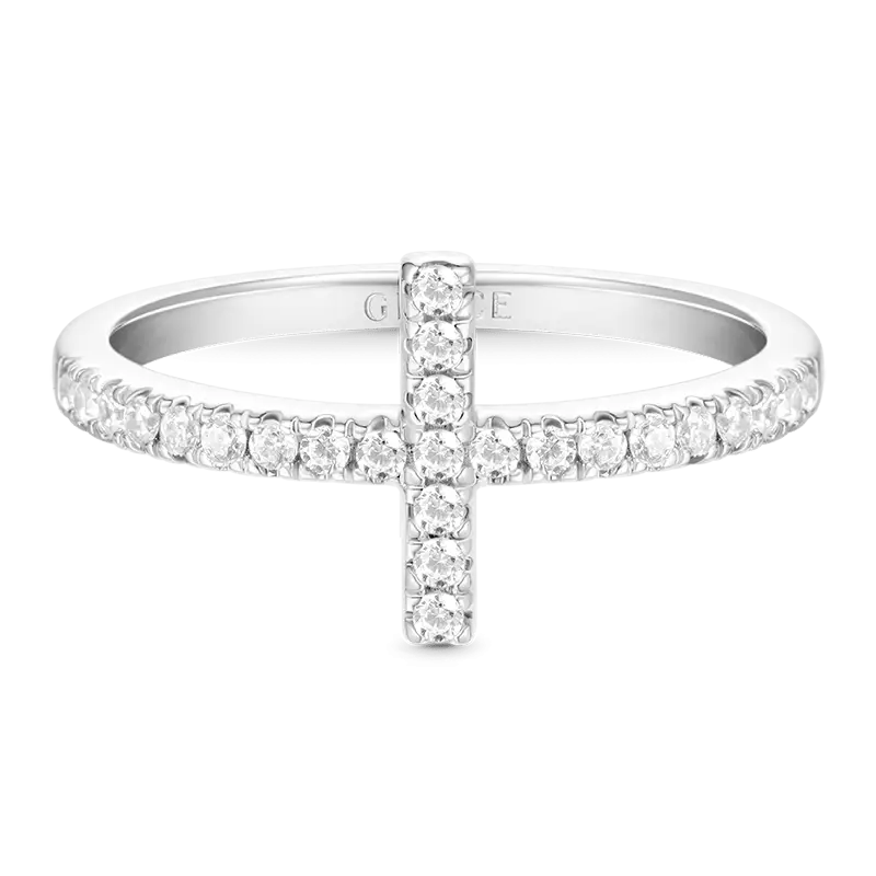 Gnoce Eternity Cross Ring