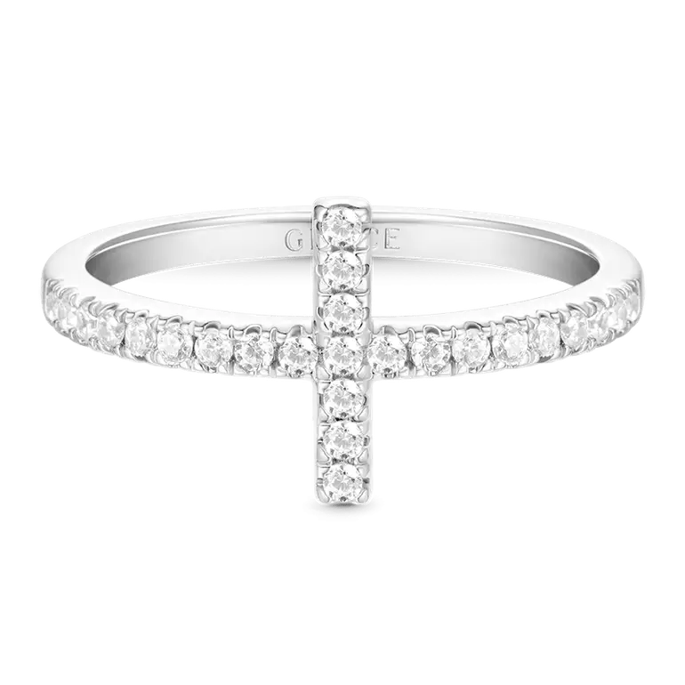 Gnoce Eternity Cross Ring