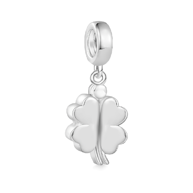 Gnoce Openable Four-leaf Clover Engravable Pendant Dangle Charm