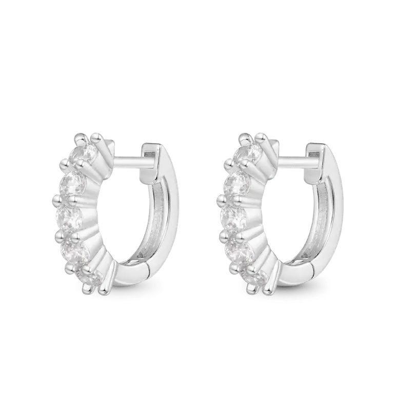Gnoce Diamond Huggie Stud Earrings
