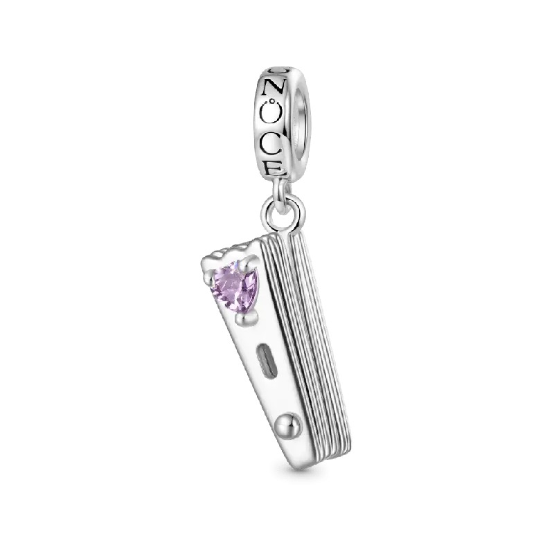 Gnoce LUCKY Openable Exquisite Fan Inlaid with Gemstone Pendant Dangle Charm