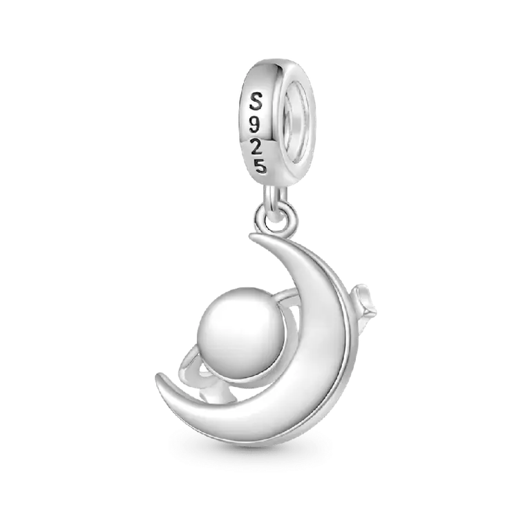 Gnoce Galaxy Crescent Moon Pendant Dangle Charm