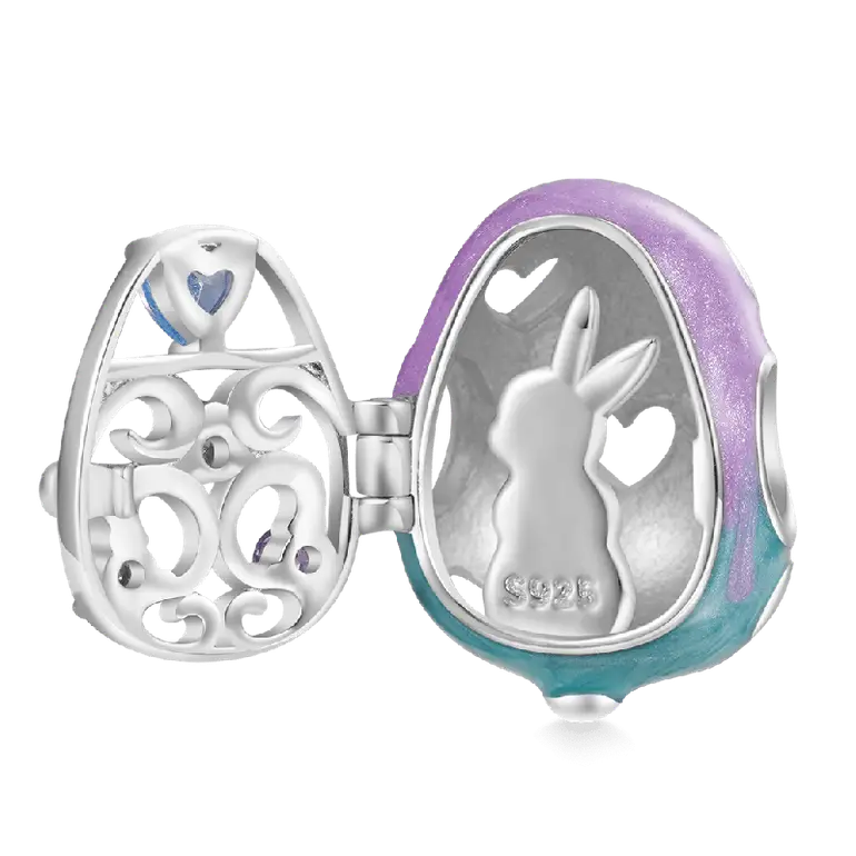 Gnoce Openable Easter Egg Bunny Charm