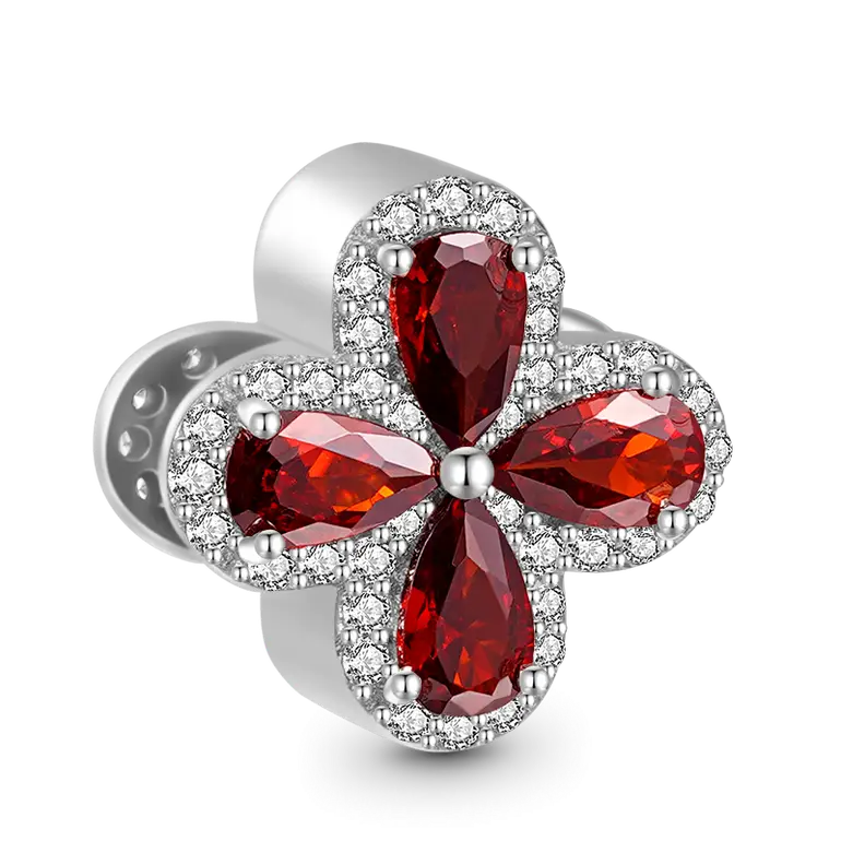 Gnoce Lucky Clover Birthstone Basic Charm