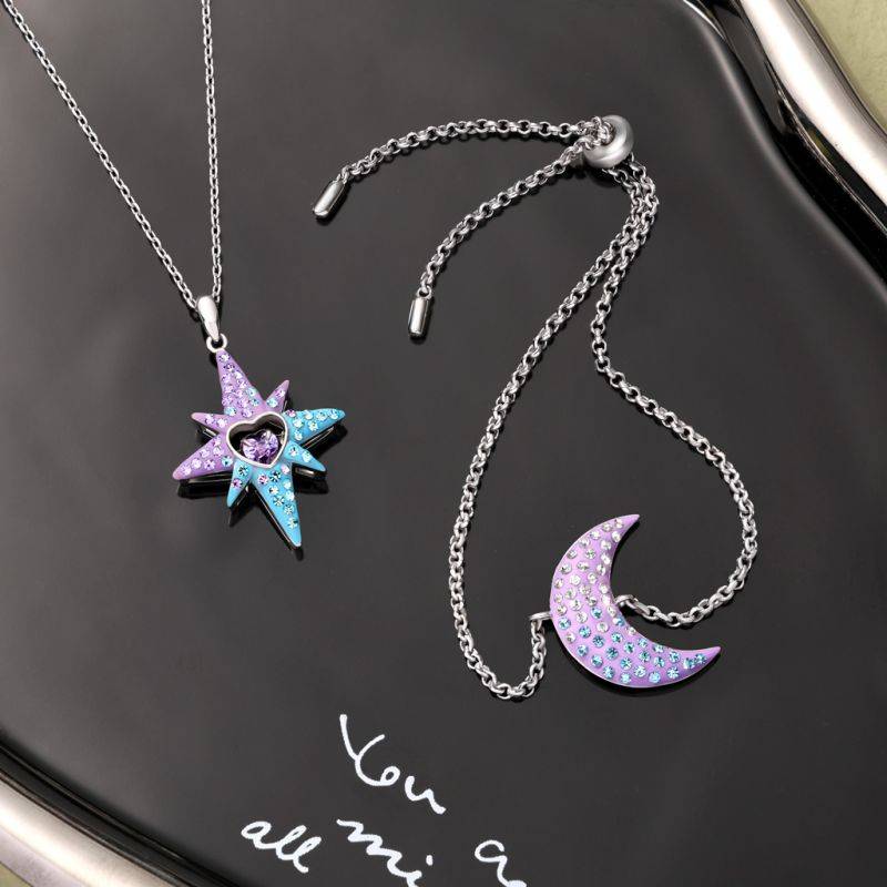 Gnoce Dancing Heart Eight-Pointed Star Necklaces