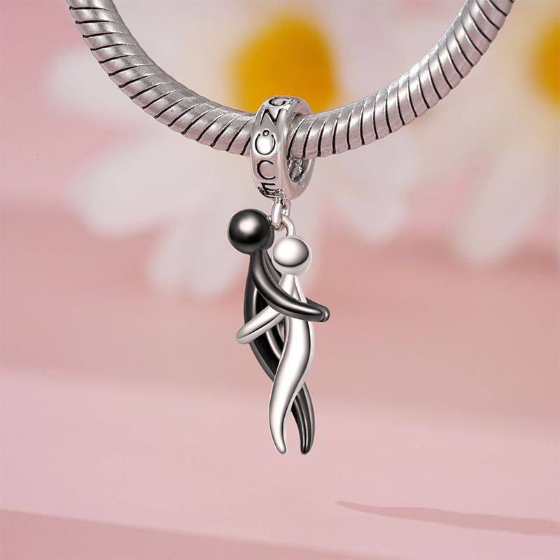 Gnoce Lover Embraces Romantic Pendant Dangle Charm