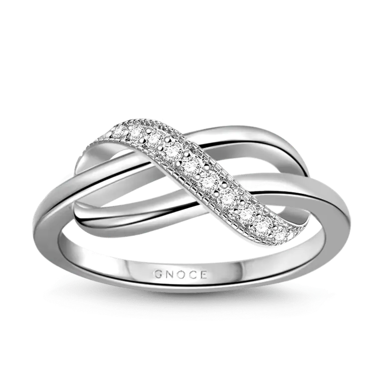 Infinity Ring 925 Sterling Silver with Stones