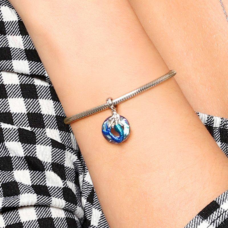 Gnoce Ring of Angels Mermaid Pendant Dangle Charm