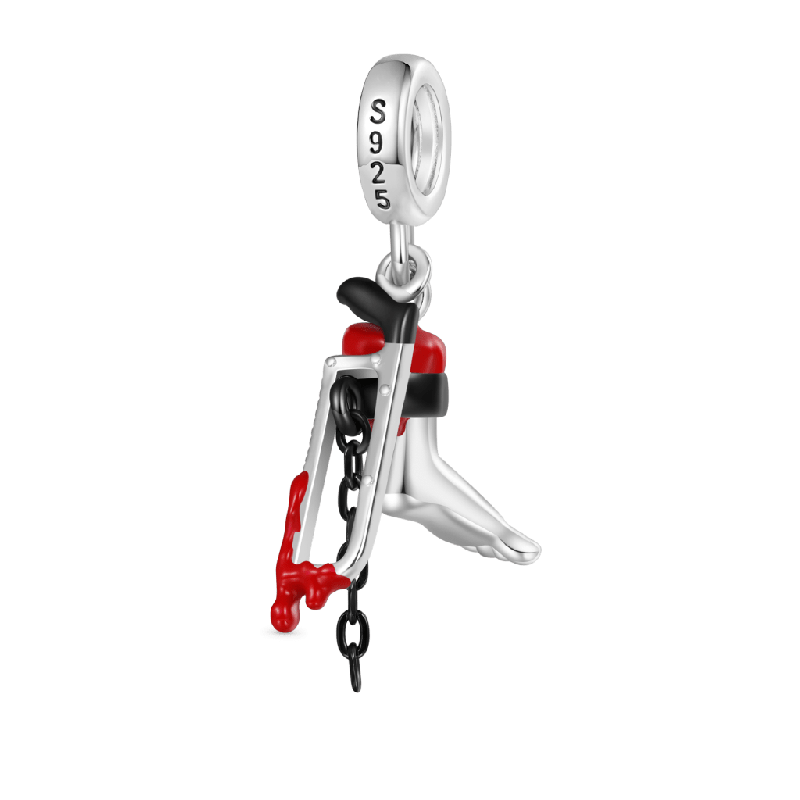 Gnoce Dangerous SAW Severed Leg Pendant Dangle Charm