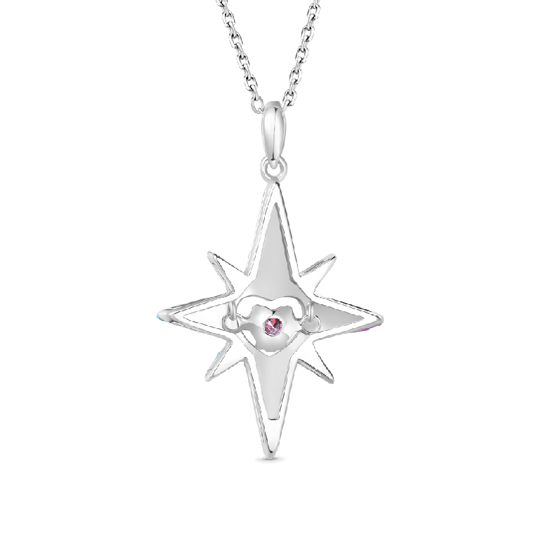 Gnoce Dancing Heart Eight-Pointed Star Necklaces