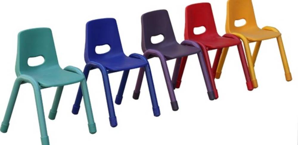 كرسي الروضات 35سم -الألوان المتوفرة ( أحمر-أزرق-أصفر-أخضر-موف )