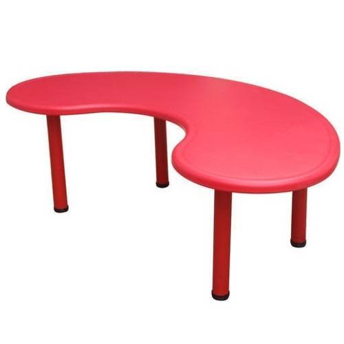طاولة بلاستيك نصف دائرية - أحمر