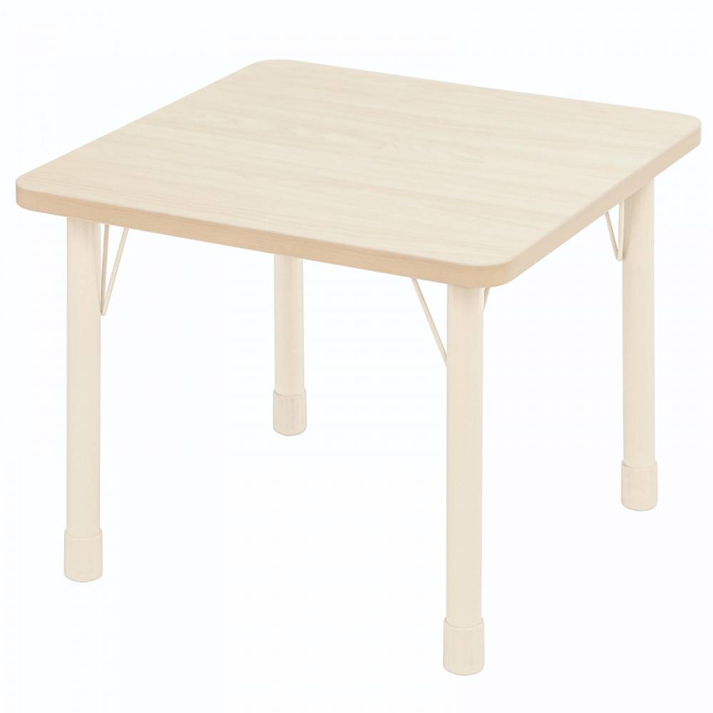 طاولة مربعة خشبية أرجل حديد - 60*60*52 سم بدون كراسي