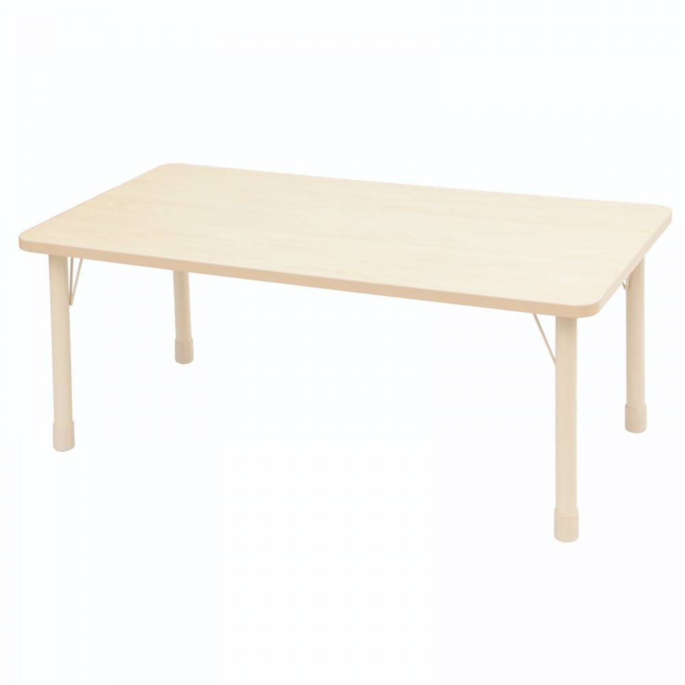 طاولة مستطيلة خشبية - أرجل حديد - المقاس : 120*60*52 CM