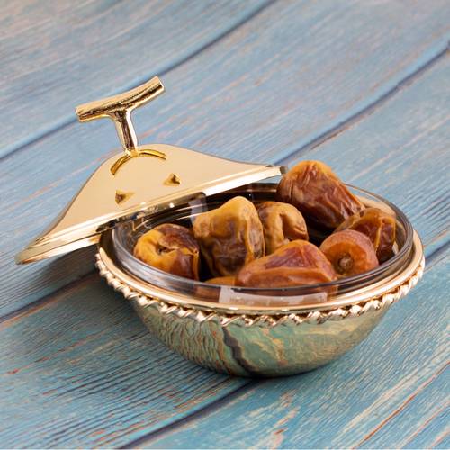 صحن تمر يوناني ذهبي بحزام