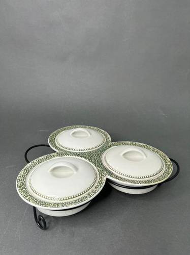 طقم 3 طبق مع غطاء من البرسلان 
