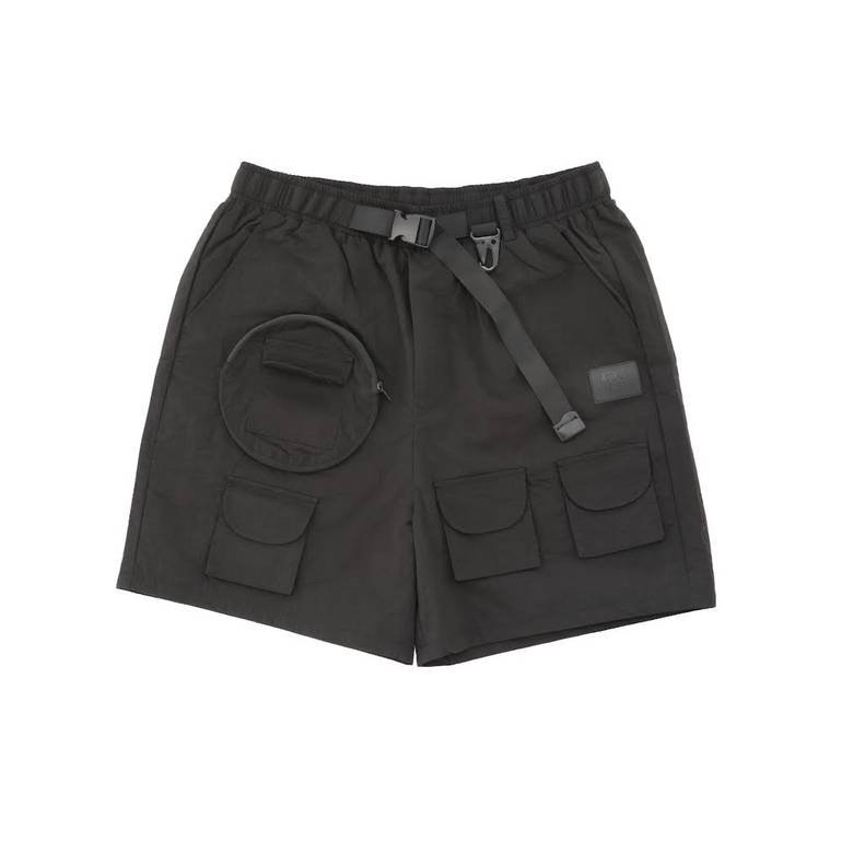 BLACK UTILITY SHORTS 