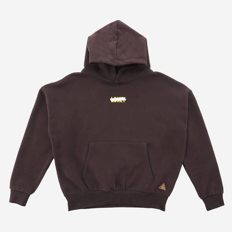 TAPE DARK BROWN HOODIE 