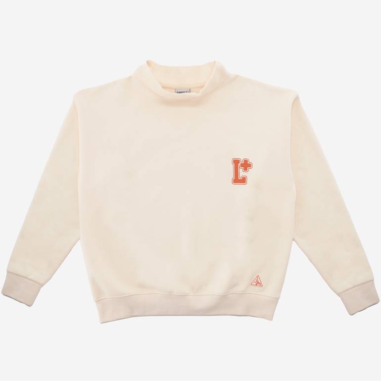 MOCK NECK SWEATER, CREAM