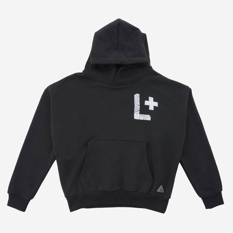 L+ BLACK HOODIE 