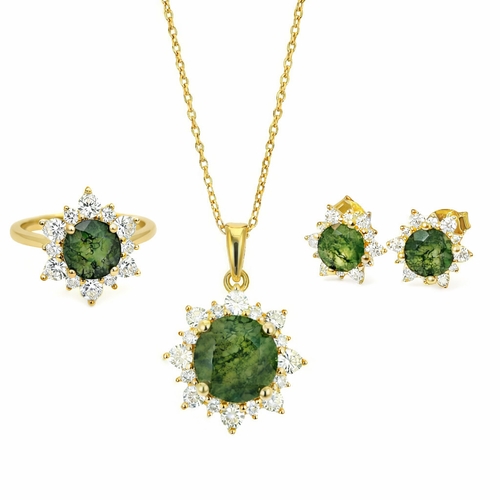 طقم فضة ذهبي Evergreen Lumina