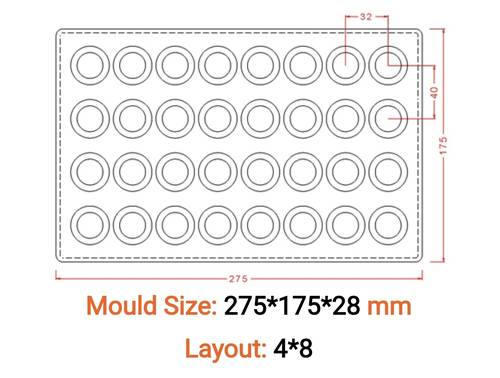Polycarbonate Chocolate Mould 13g