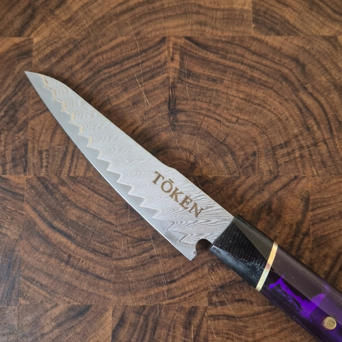 Petty Knife - Purple Wood Handle