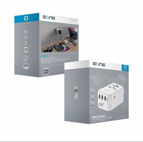 شاحن السفر EONE Diplomat 45W – 5 منافذ شحن سريع
