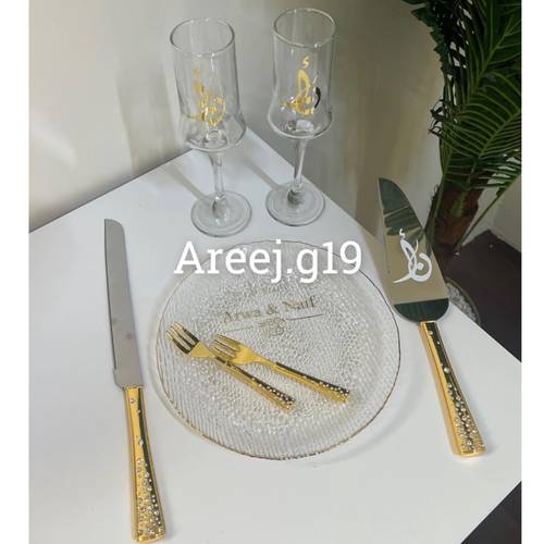 طقم كيك كريستال 