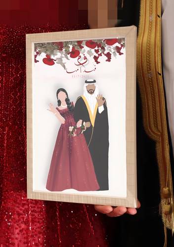 لوحة رسم مع الاطار حسب طلبك
