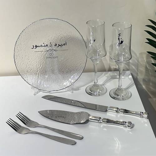 طقم فضي متوسط 