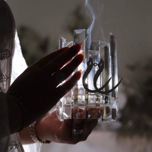 مبخرة كريستال حروف بالاكريلك 