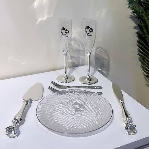 بكج طقم جوهرة فضي 
