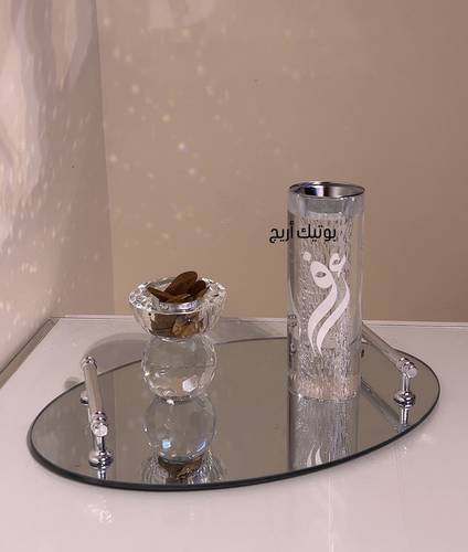 طقم مبخرة زجاجية