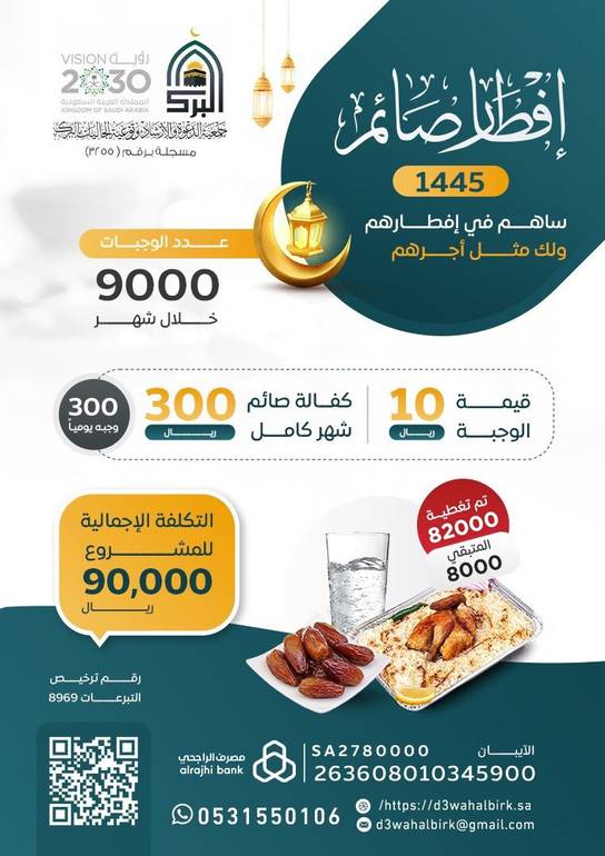 دعم مشروع إفطار صائم 1445 هـ