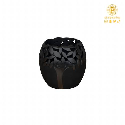 Half Pound Tealight Candle Holder - Black - 9.5 x 9.5 x 9.5 cm